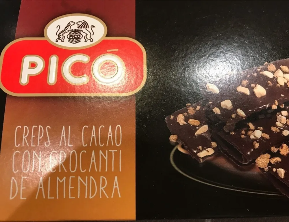 Creps al cacao con crocanti de almendra