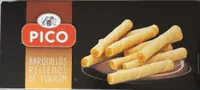 Barquillos rellenos de turrón