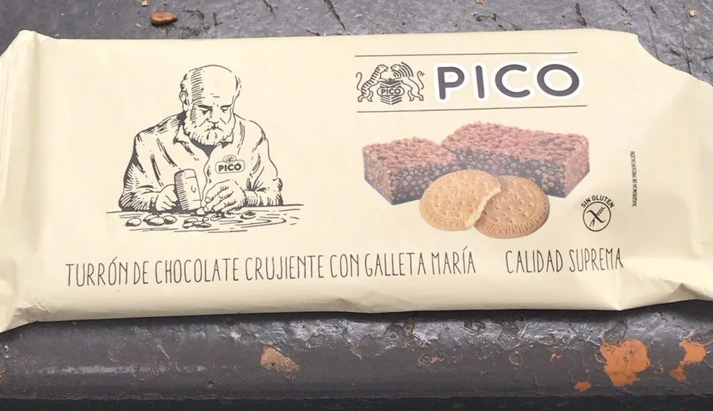 Turrón de chocolate crujiente con galleta María
