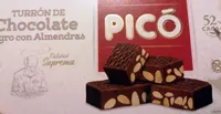Turrón de chocolate negro con almendras
