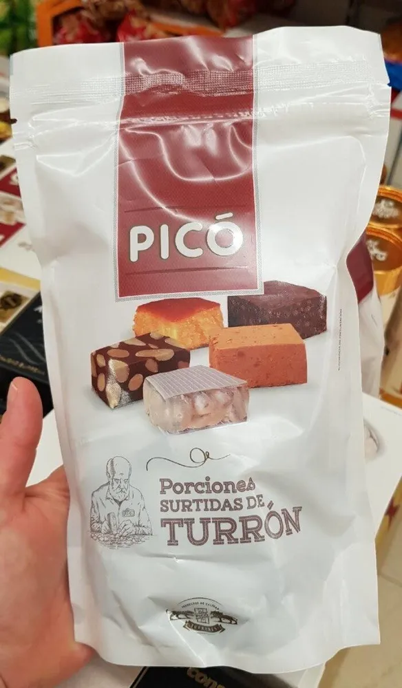 Porciones surtidas de turrón