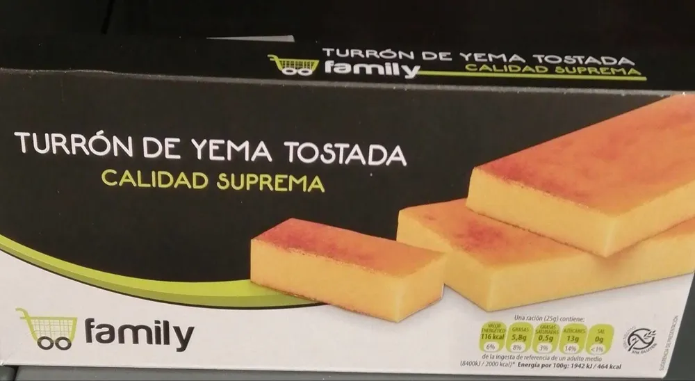 Turrón de yema tostada