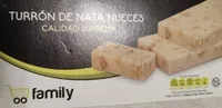 Turrón de nata nueces