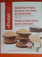 Galletitas Frolini de coco con base de chocolate