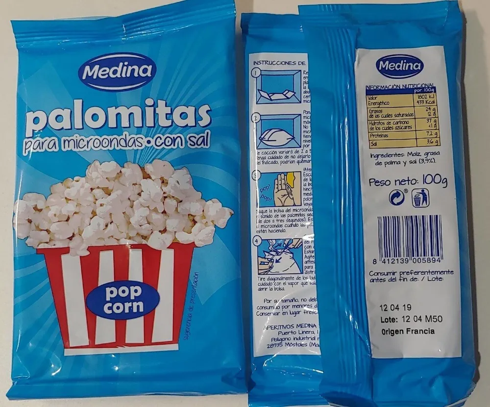 Palomitas con sal