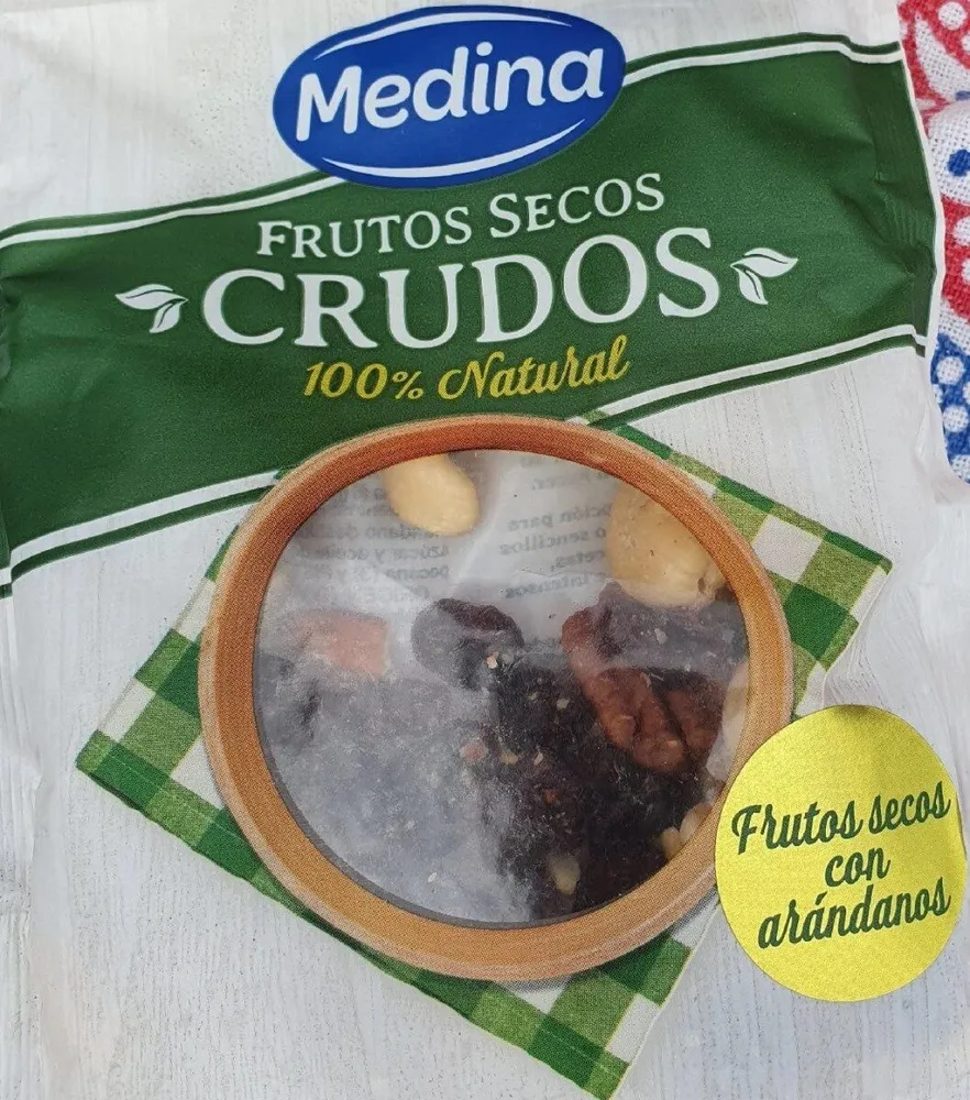 Frutos secos crudos con arándanos 100% natural bolsa 100 g