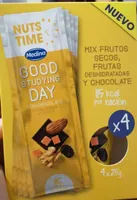 Nuts Time Good Studing mix de frutos secos y frutas deshidratadas con chocolate envase 100 g sin gluten