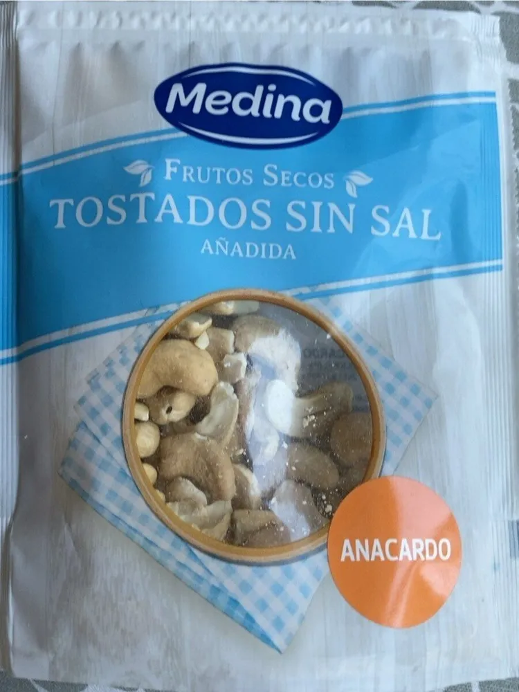Anacardo tostado sin sal añadida