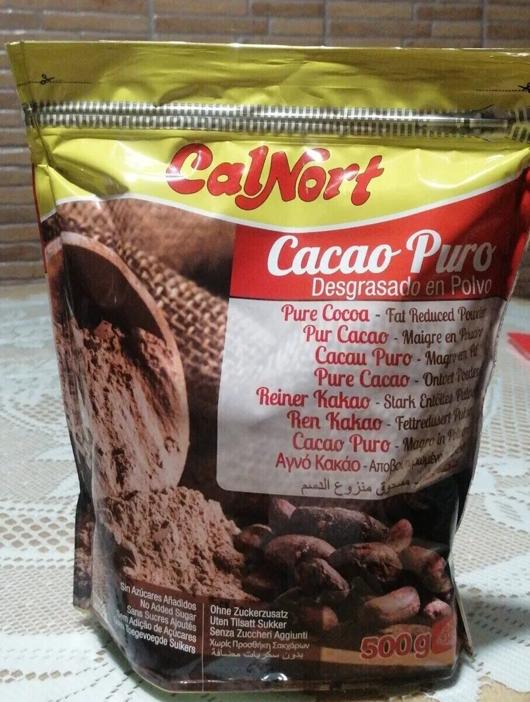 Cacao puro desgrasado en polvo