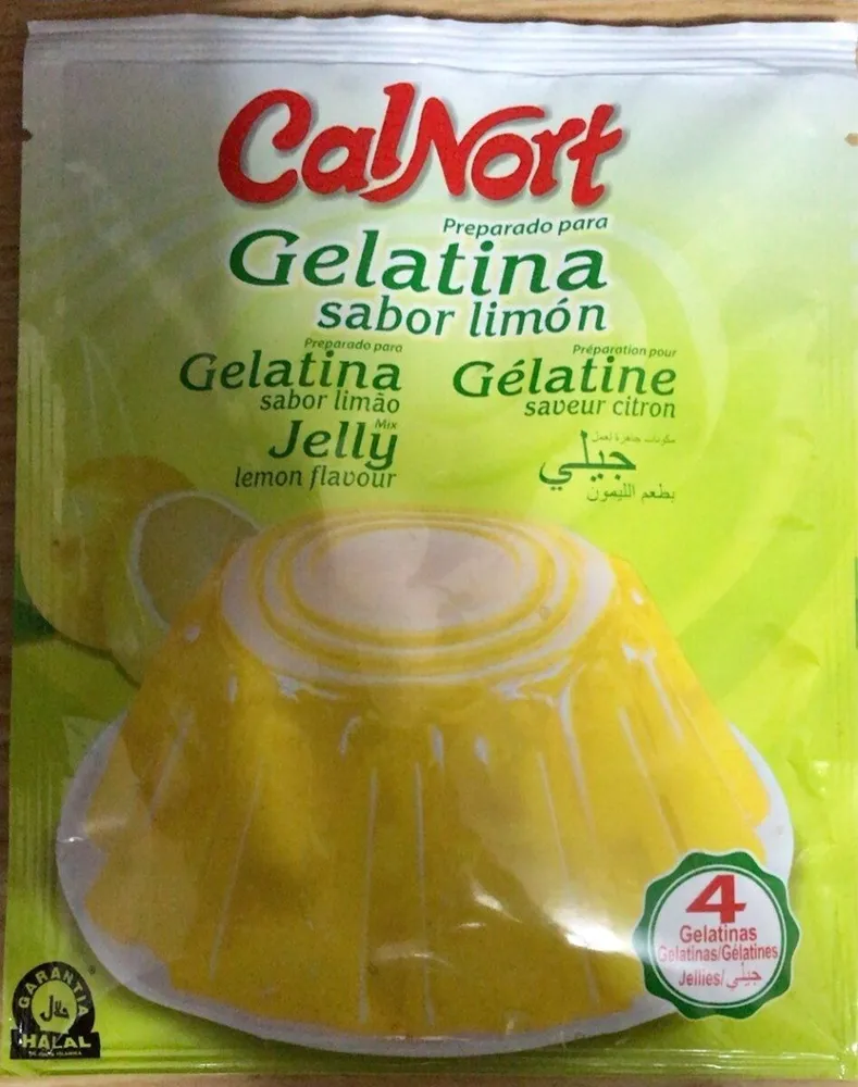 Gelatina sabor limón