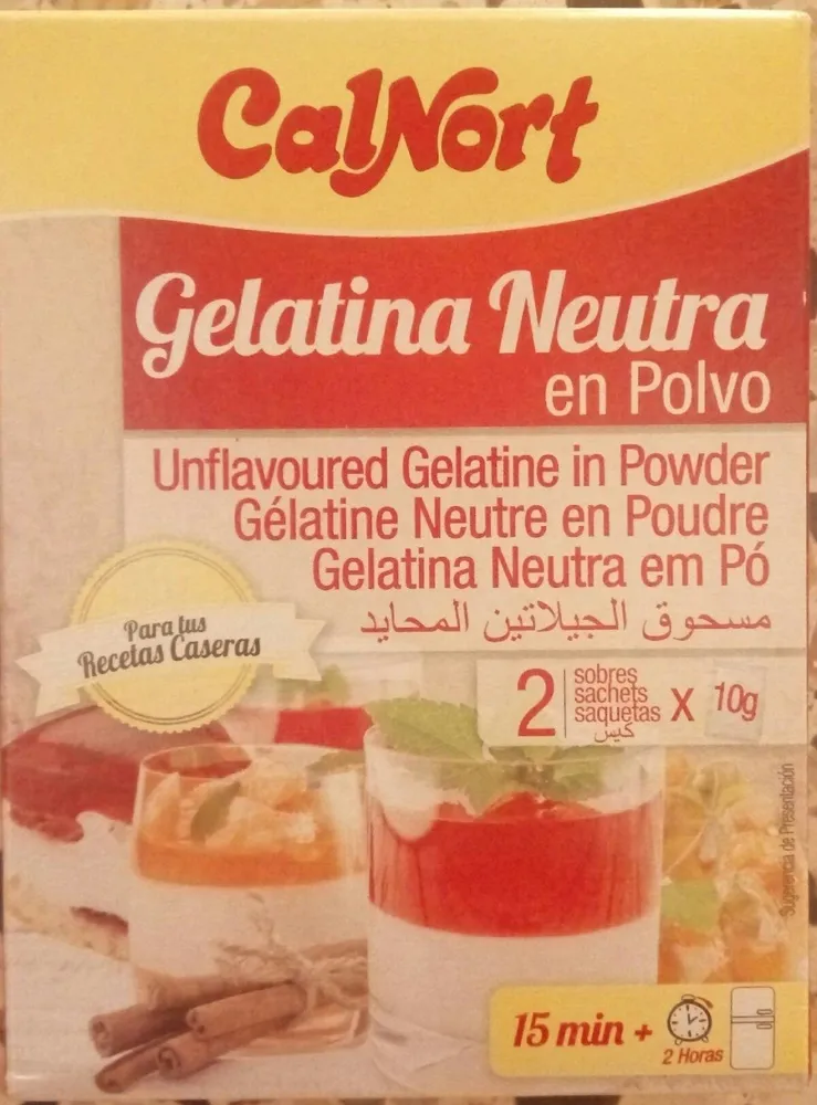 Gelatina neutra en polvo