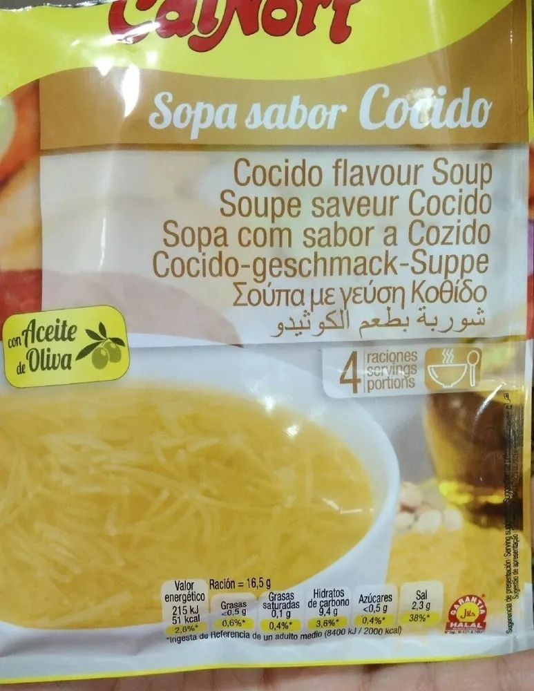 Sopa sabor cocido