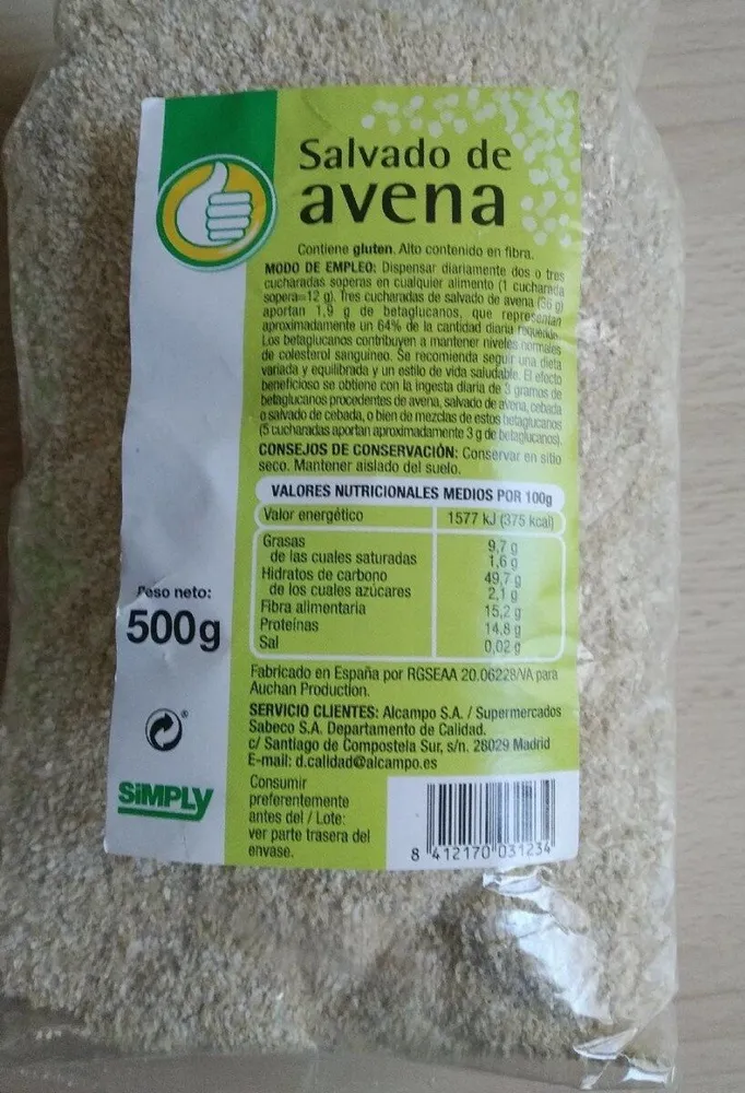 Salvado de avena