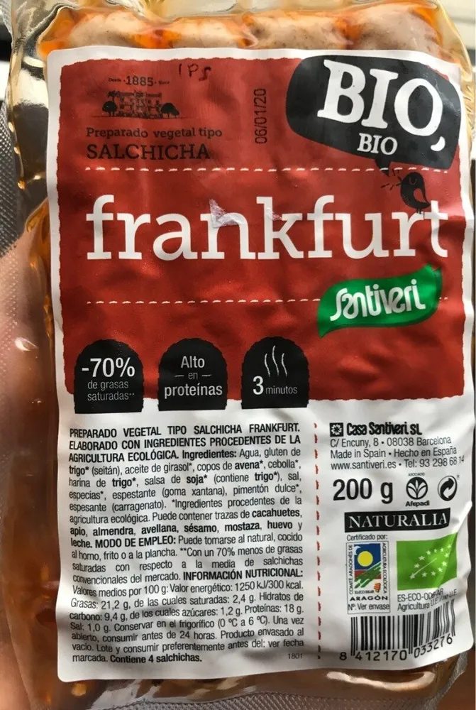 Salchicha frankfurt bio