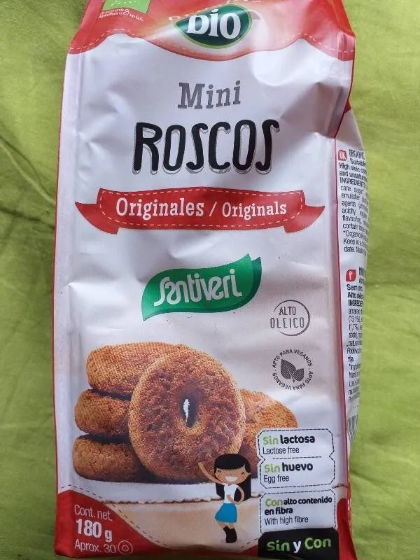Mini roscos bio originales ecológicos sin lactosa