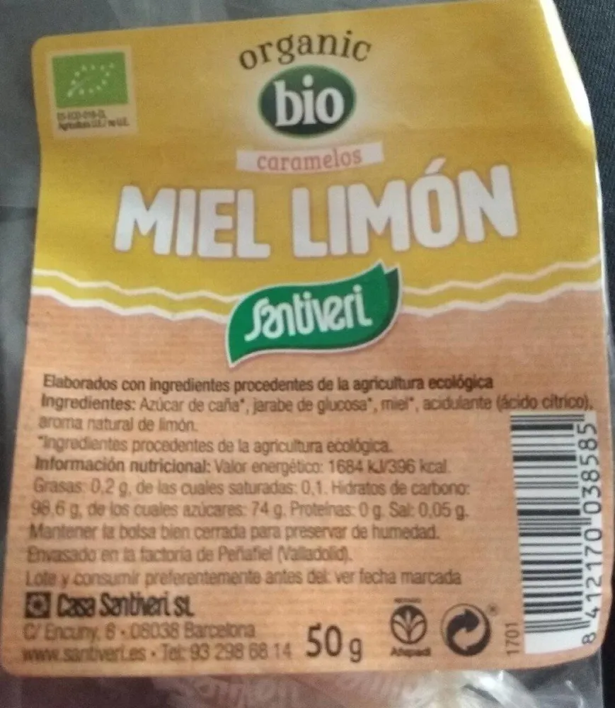caramelos miel y limon