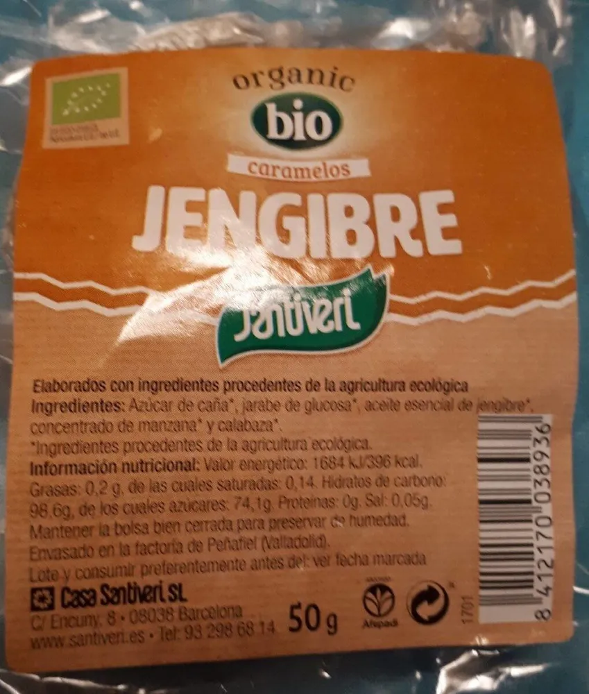 Caramelos jengibre