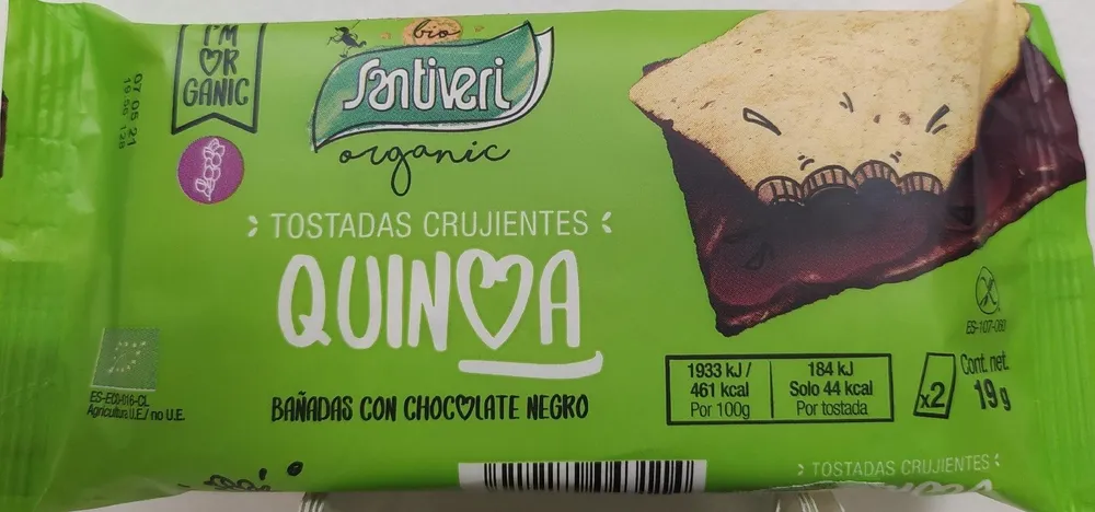Tostadas crujientes quinoa chocolate