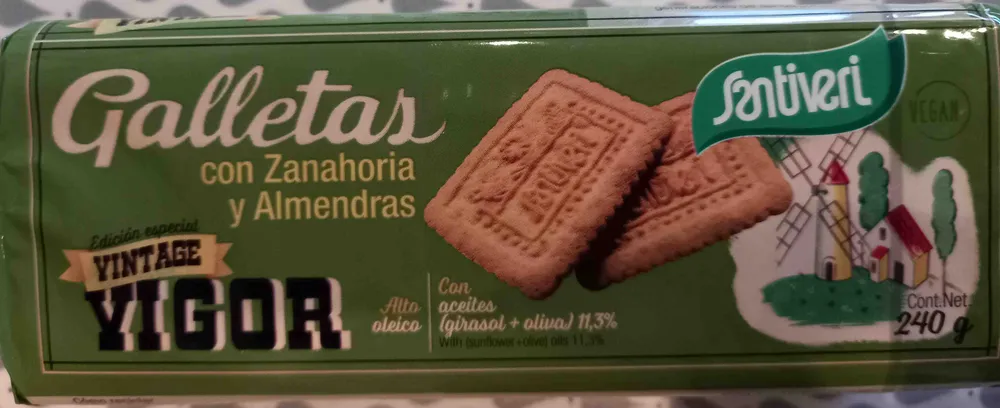 Galletas con zanahoria y almendras