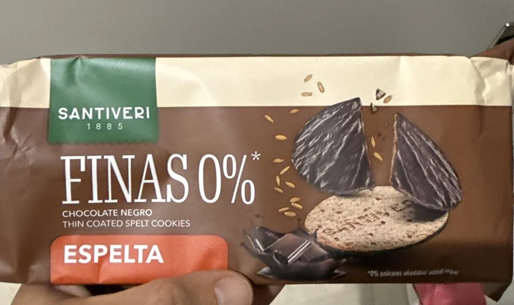 Finas Galletas de Espelta y Chocolate Negro 0%