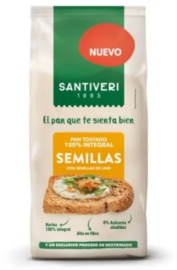 Pan tostado semillas santiveri