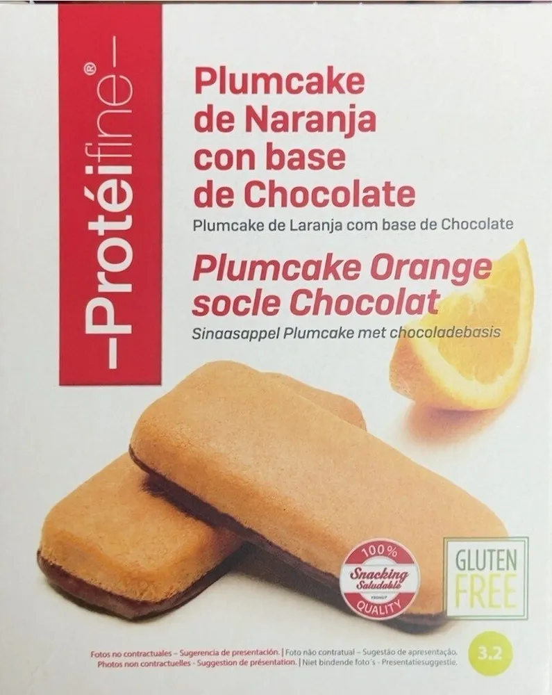 Plumcake de naranja con base de chocolate
