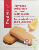 Plumcake de naranja con base de chocolate