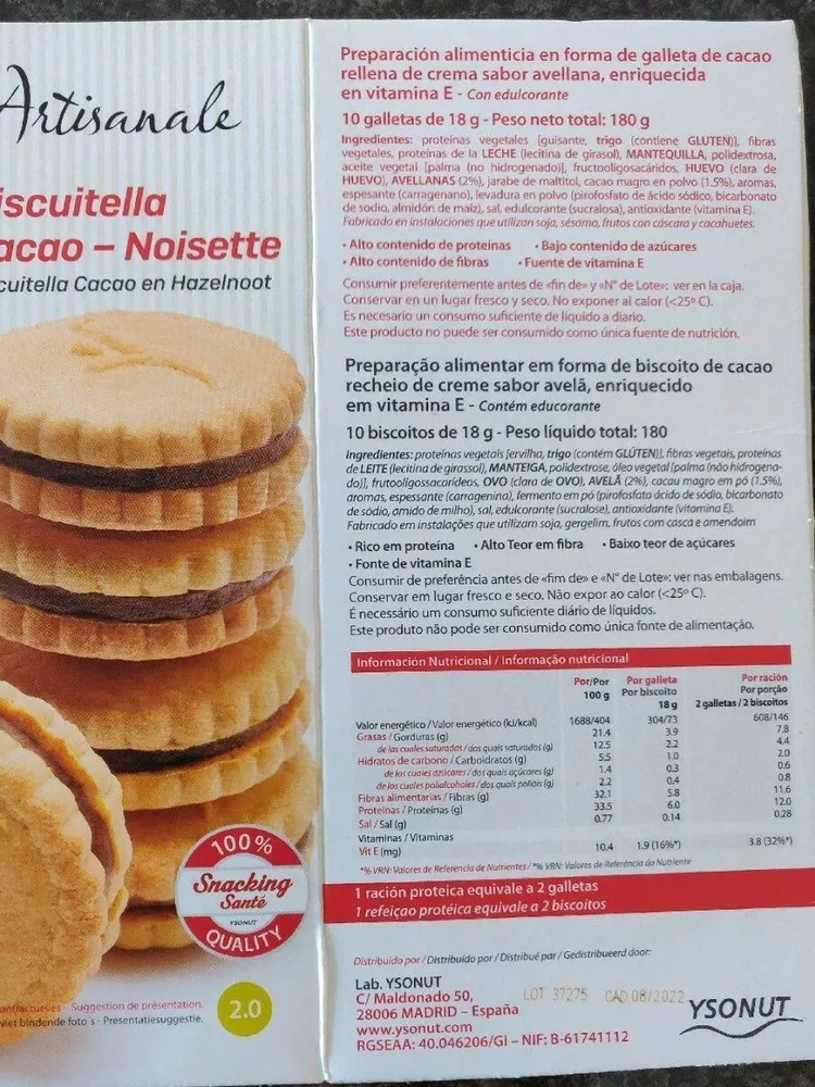 Biscuitella cacao-noisette