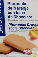 Plumcake de naranja con base de chocolate