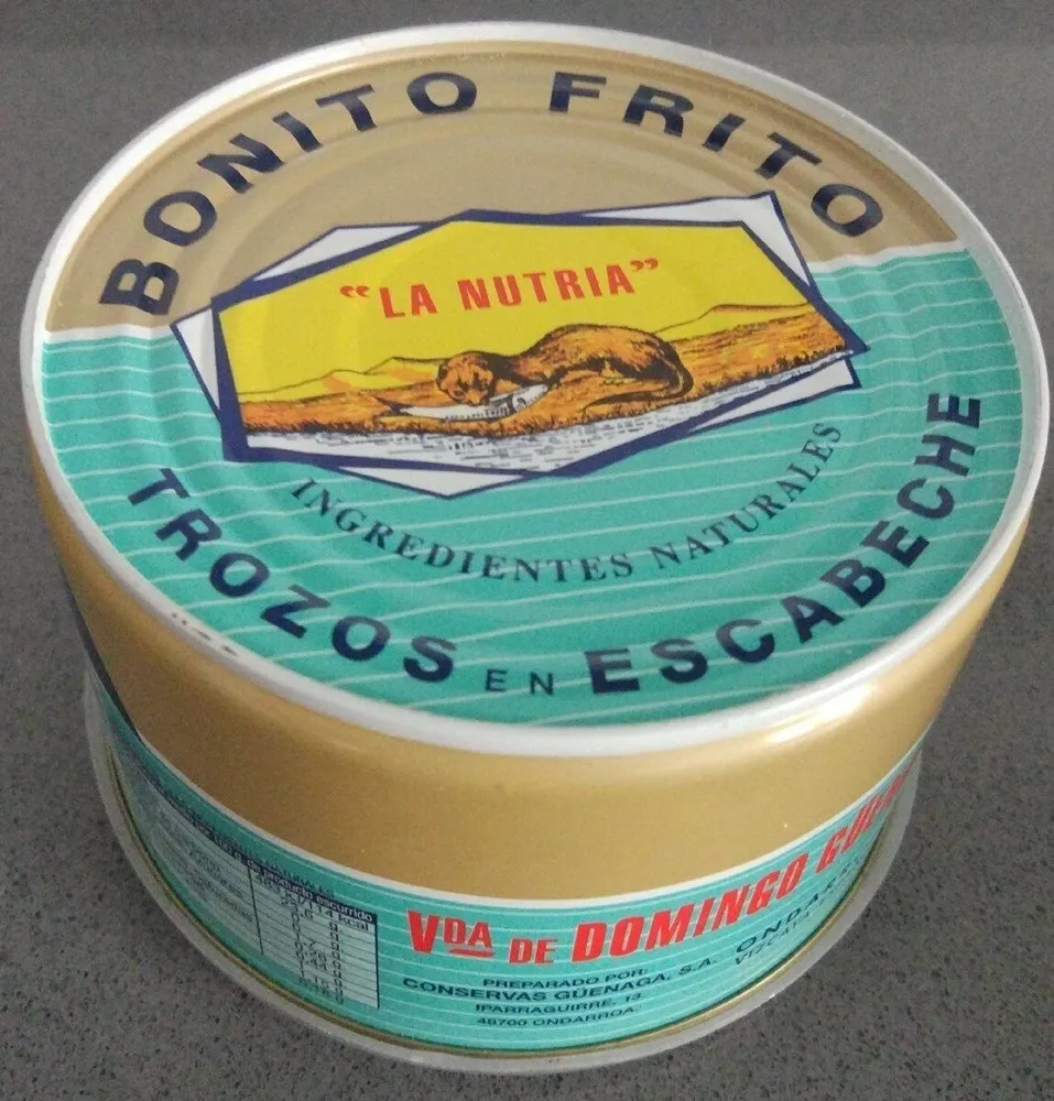 Bonito frito. Trozos en escabeche