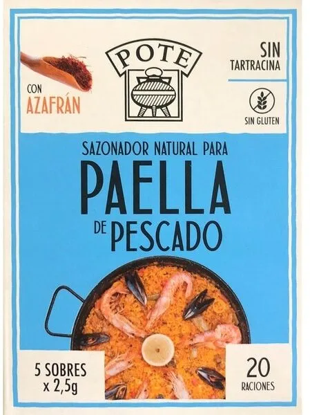 Sazonador natural para paella de pescado