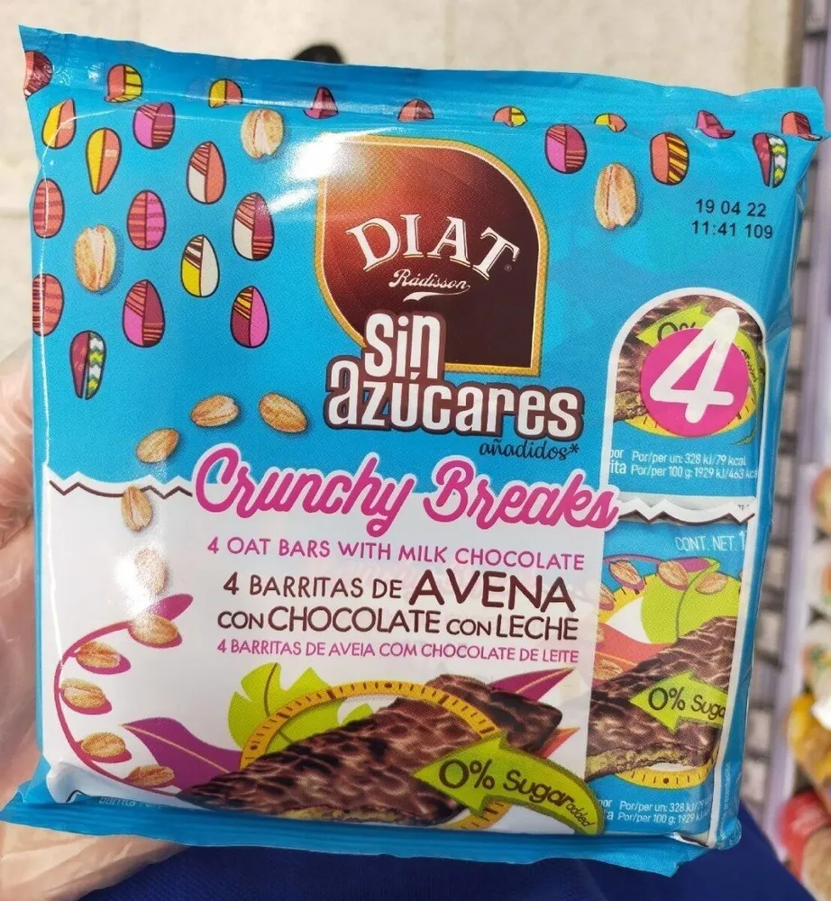 Crunchy Breaks Barritas de Avena con Chocolate con Leche