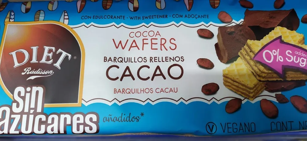 Barquillos rellenos con Cacao