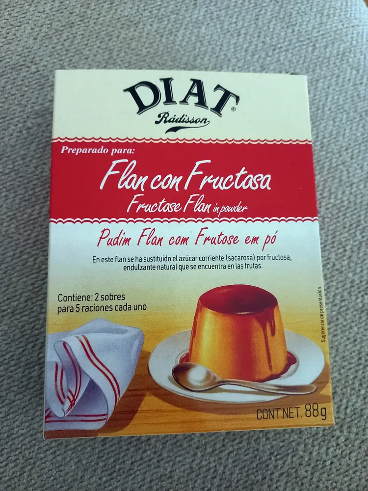Flan con fructosa