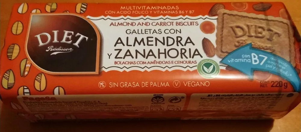 Galletas con almendra y zanahoria