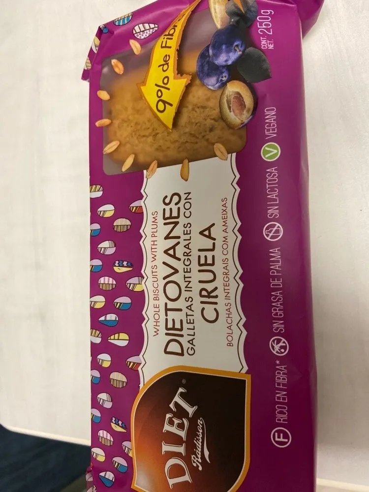 Dietovales Galletas integrales con ciruela