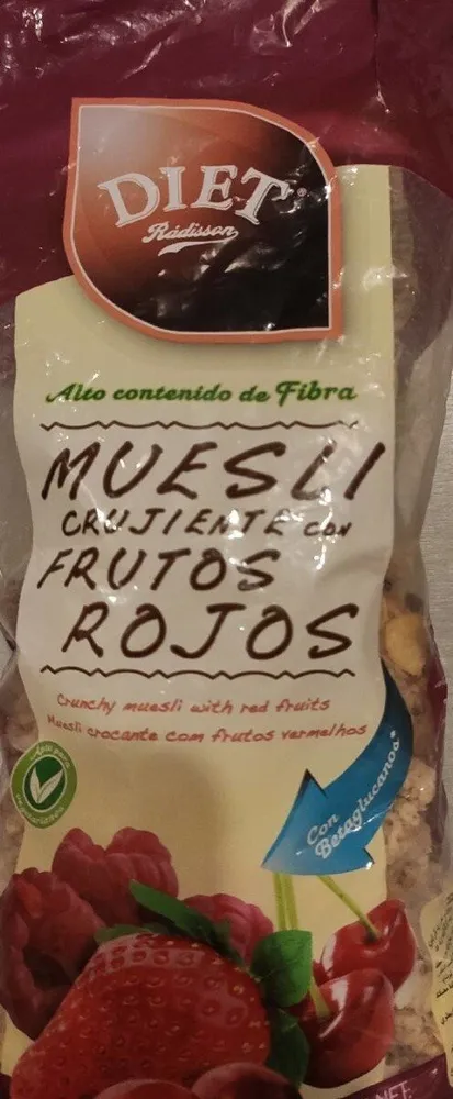 Muesli crujiente con frutos rojos