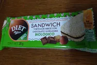Sandwich tortitas de arroz con chocolate y avellanas