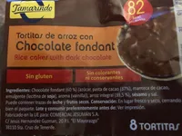 Tortitas de arroz con chocolate fondant