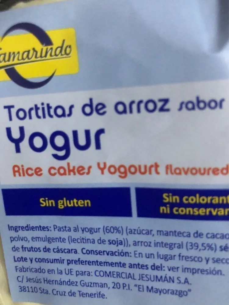 Tortitas de arroz sabor yogur