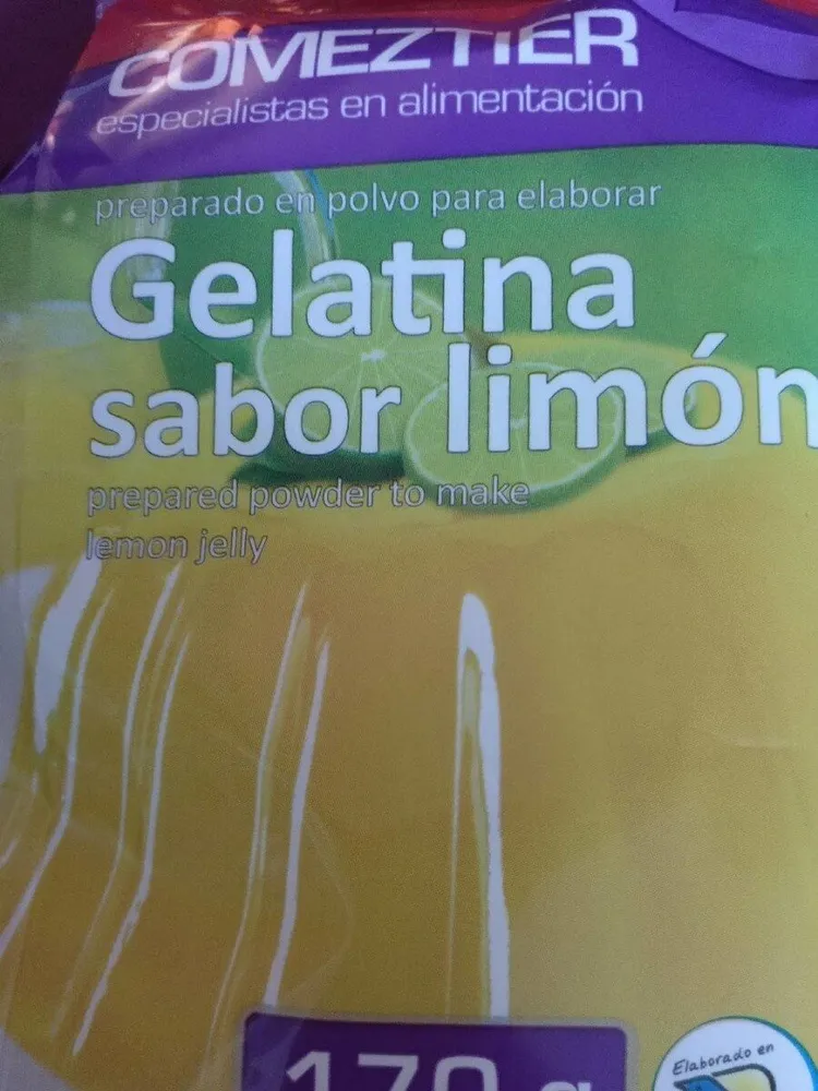 Gelatina sabor limón