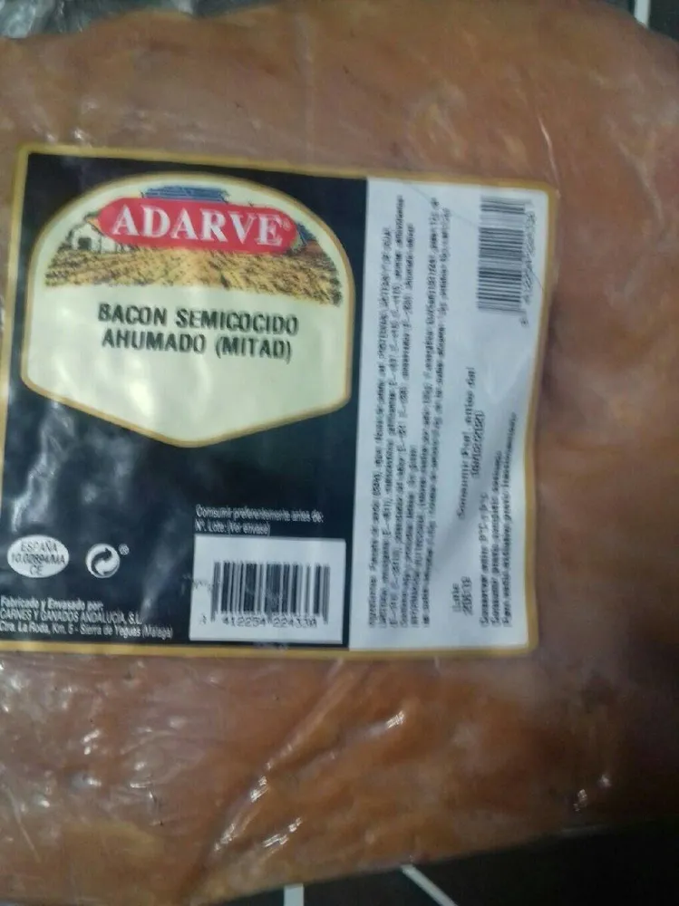 Bacon semicocido ahumado