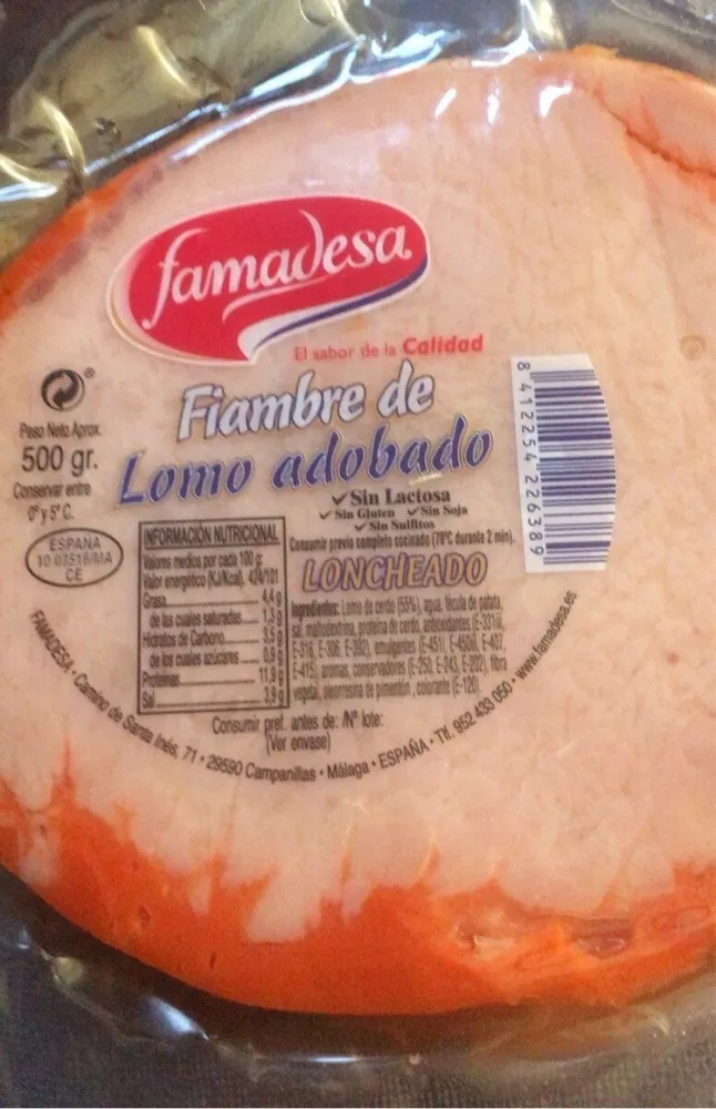 Fiambre de lomo adobado