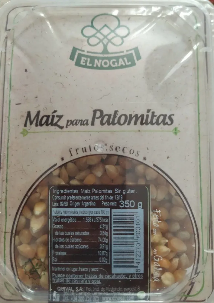Maiz para palomitas