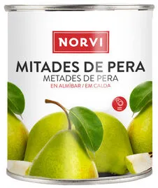 Mitades De Pera En Almíbar Ligero