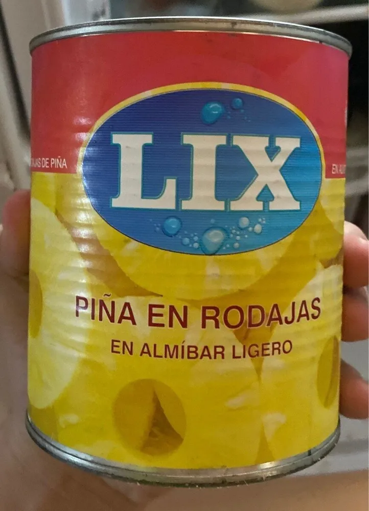 Rodajas de piña en almibar ligero