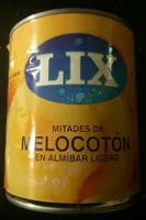 Mitades de melocotón en almíbar ligero