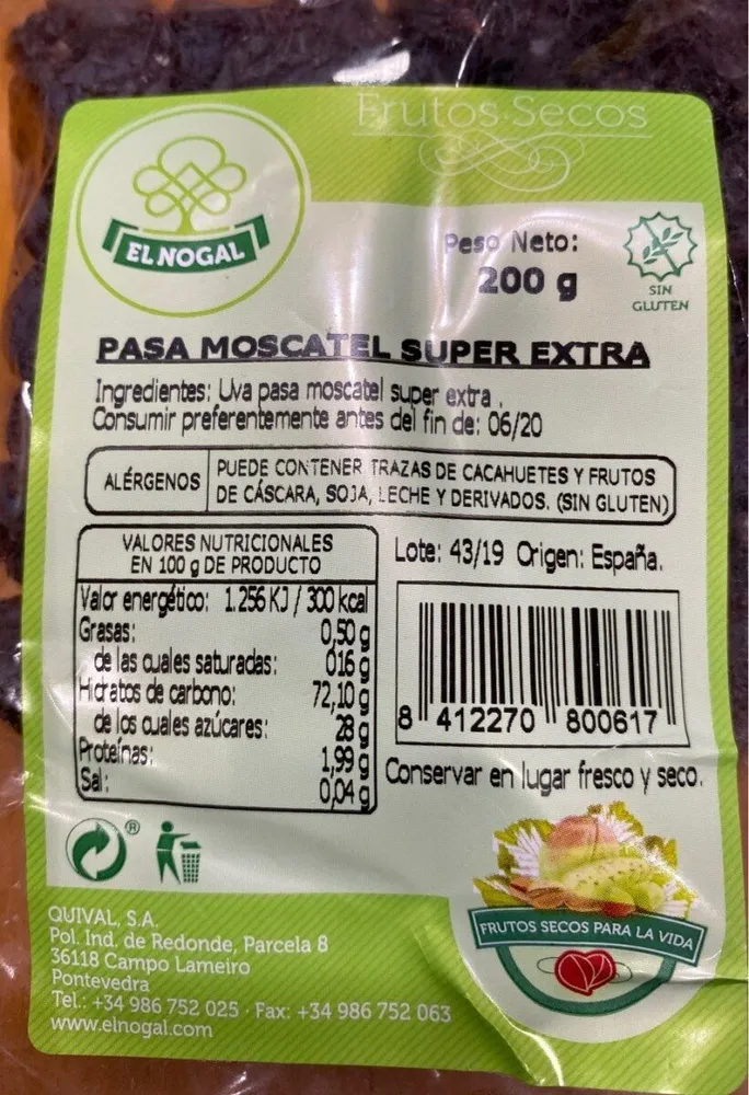 Pasa moscatel super extra