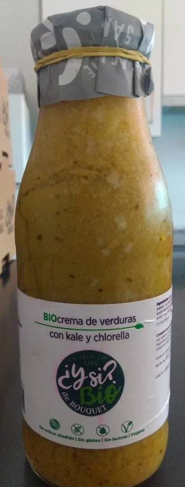 Bio crema de verduras con kale y chlorella