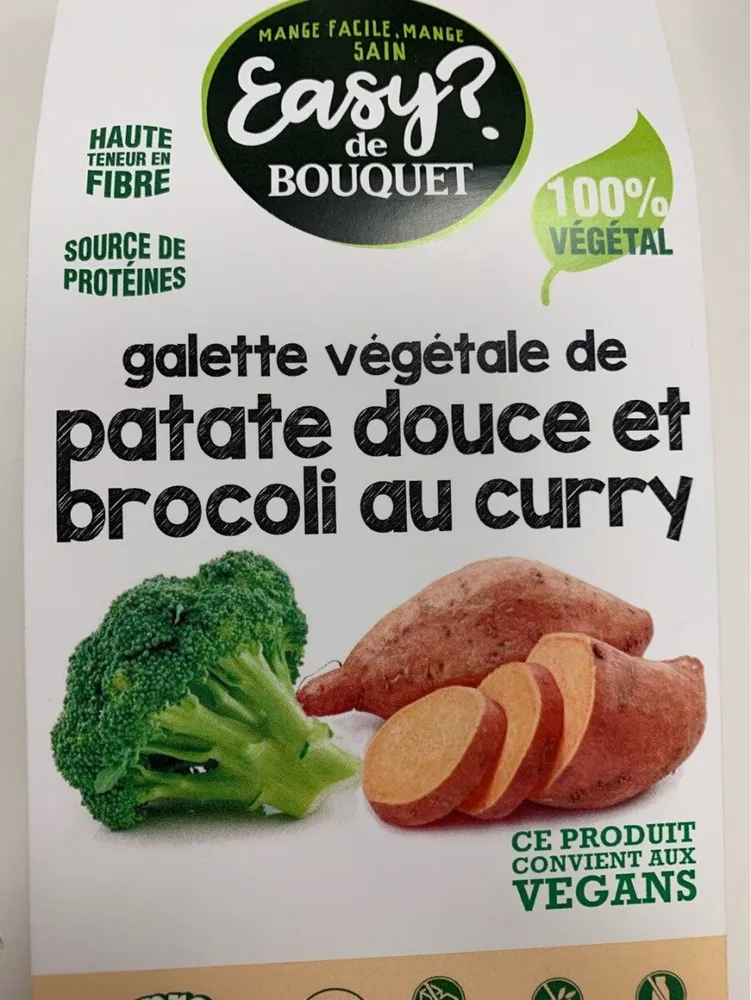 Galette Végétale de patate douce et brocoli au curry